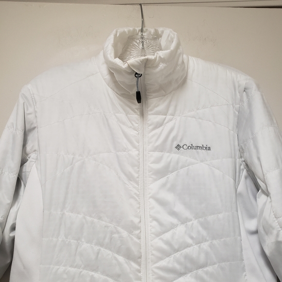 Columbia Omni-Heat Lightweight Puffer Jacket White Women's Size Medium - Picture 2 of 15
